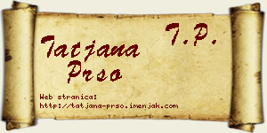 Tatjana Pršo vizit kartica